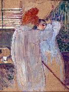 Henri  Toulouse-Lautrec Two Women in Nightgowns Spain oil painting artist